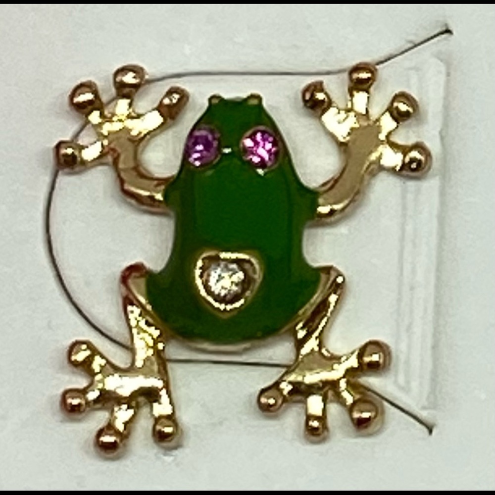 New, never worn- Betsey Johnson Frog earrings